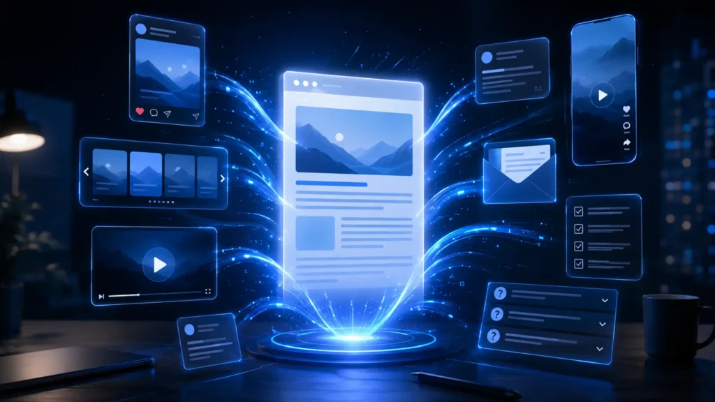 Repurposing контента из статьи в посты, карусель, видео и email-заметку