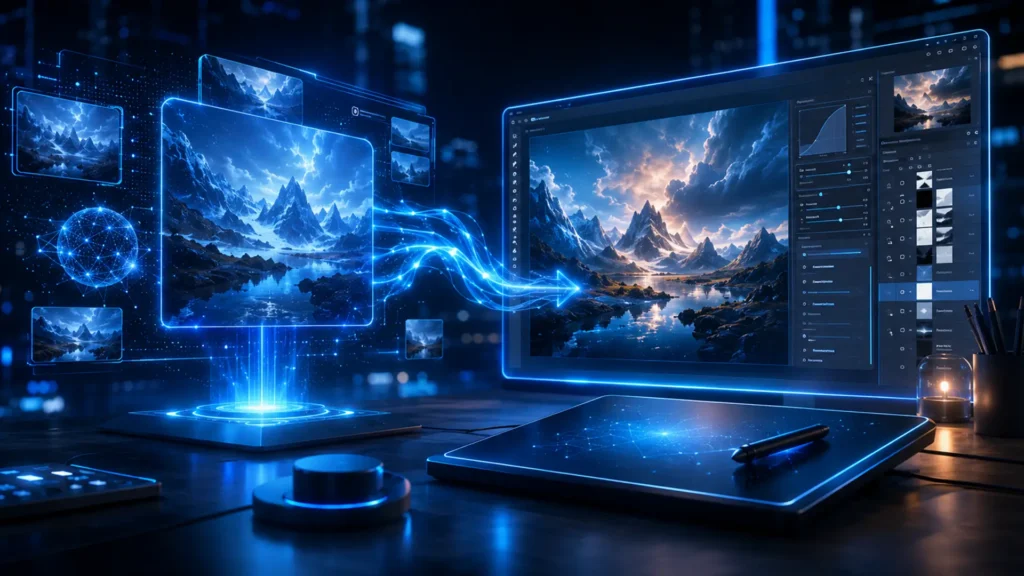 Midjourney и Photoshop в коммерческом workflow обработки AI-изображений