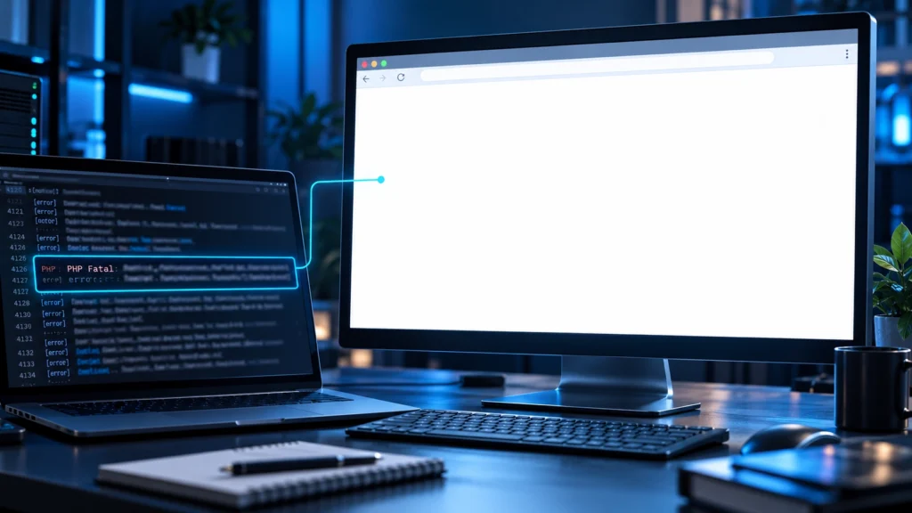 Диагностика белого экрана WordPress по PHP-логам