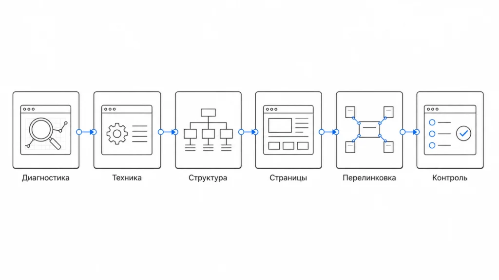 Пошаговый процесс SEO-оптимизации сайта Этапы оптимизации сайта для поисковых систем