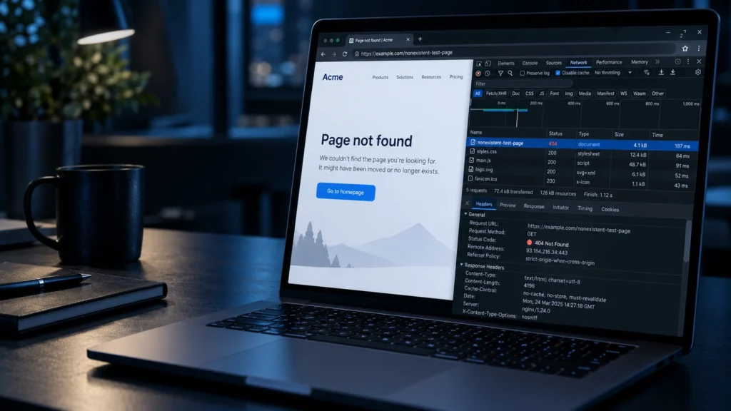 Проверка HTTP-кода 404 для несуществующей страницы сайта