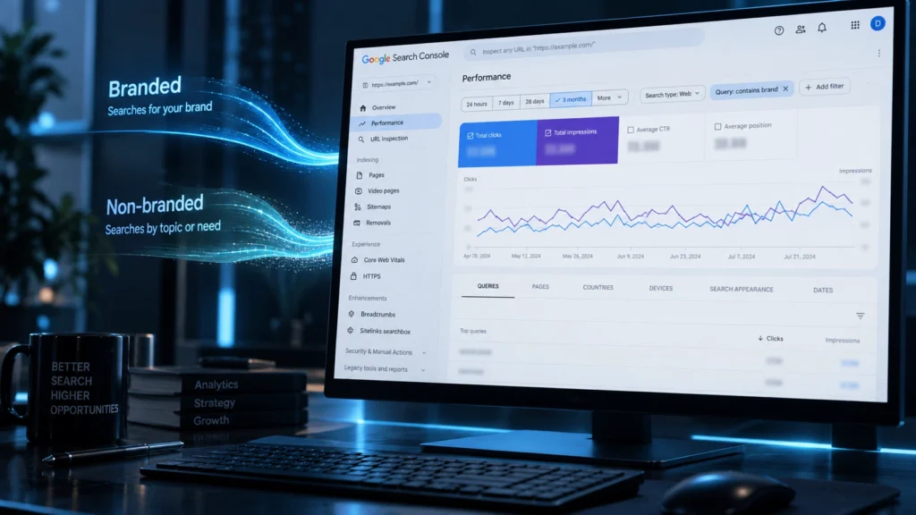 Анализ брендовых и небрендовых запросов в Search Console