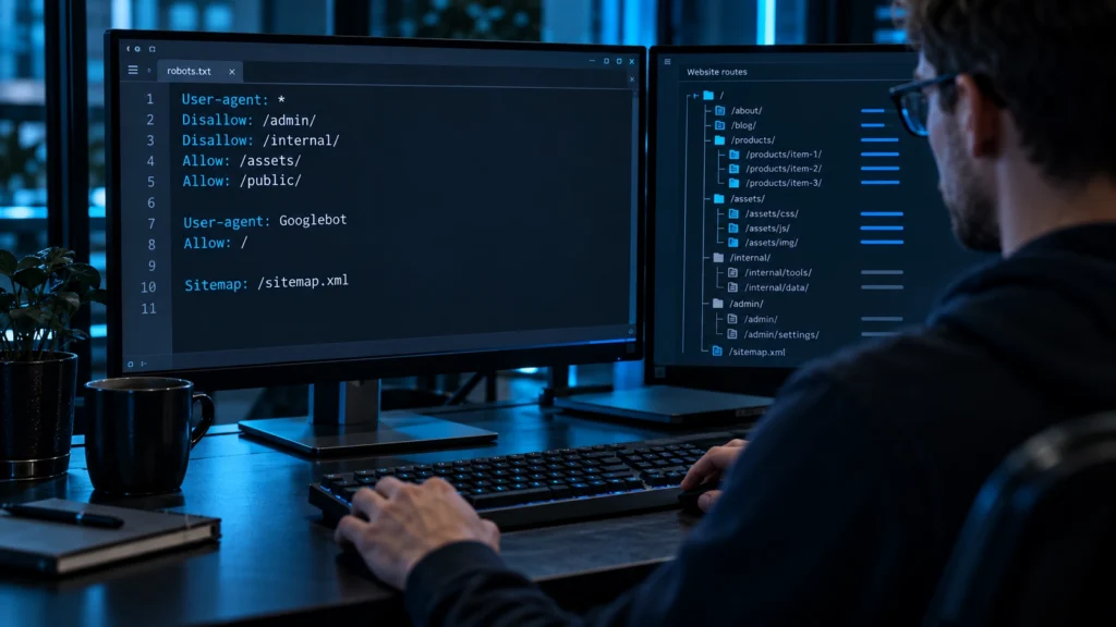 Настройка файла robots.txt и проверка доступа поисковых роботов к URL