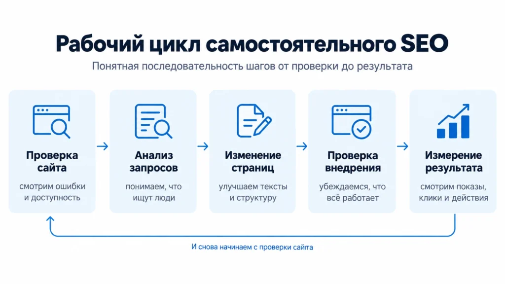 Этапы самостоятельной SEO оптимизации сайта