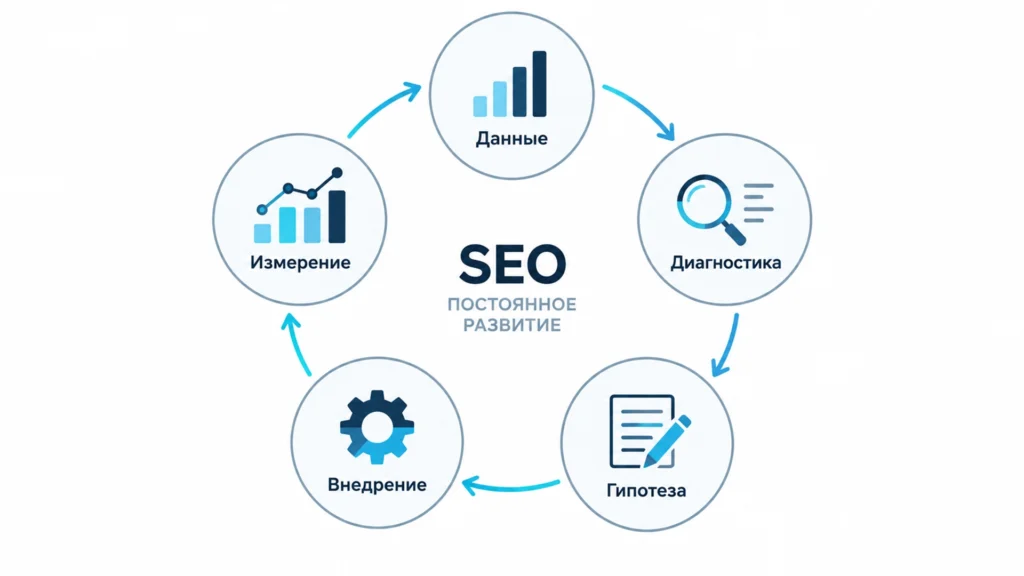 Рабочий цикл SEO специалиста Цикл работы SEO специалиста от анализа данных до измерения результата