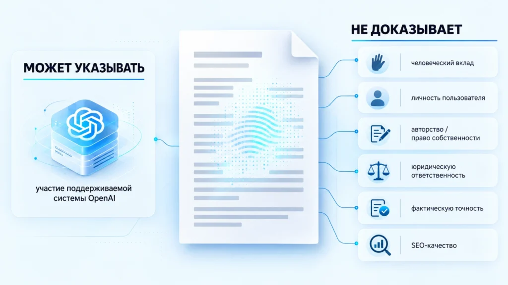 Что водяной знак AI-текста может показать и чего он не доказывает