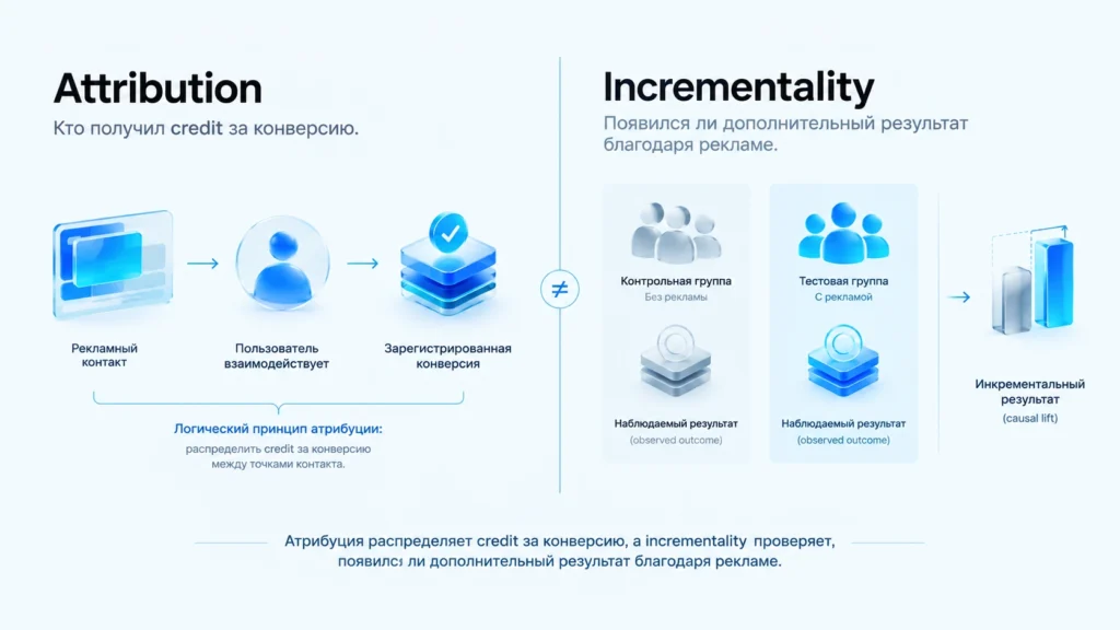Разница между атрибуцией и инкрементальностью в ChatGPT Ads