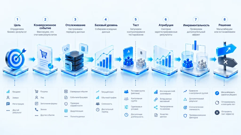 Схема тестирования эффективности рекламы ChatGPT Ads