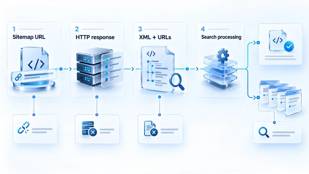 Схема диагностики ошибок Sitemap по этапам