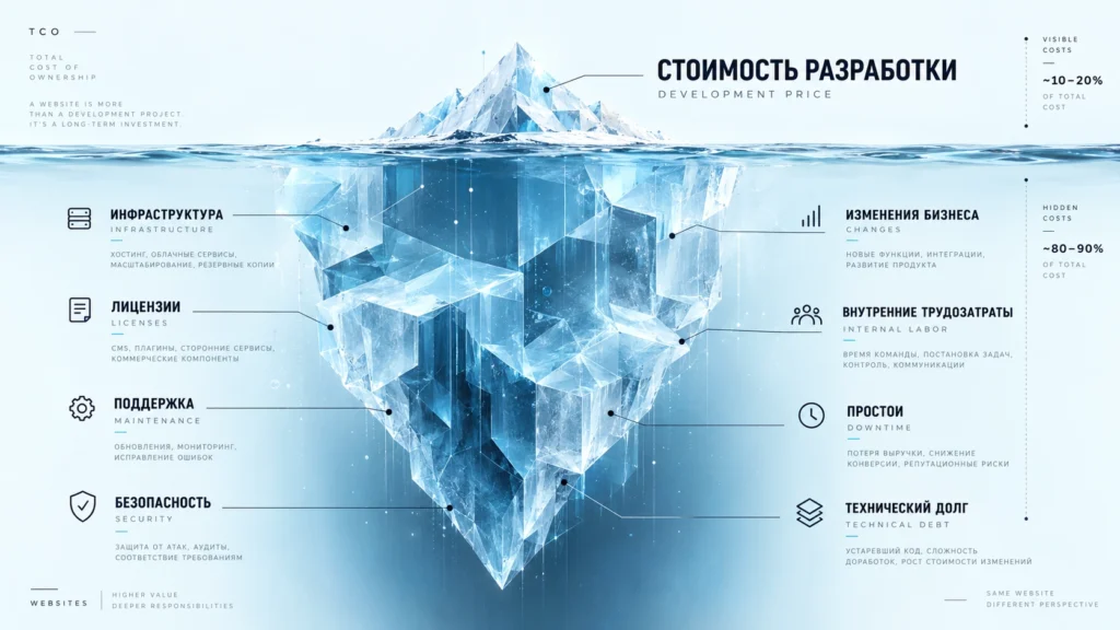 Скрытые расходы сайта после первоначальной разработки