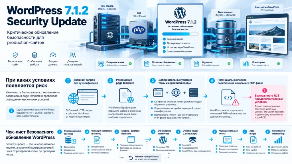 Безопасная последовательность обновления WordPress после security release